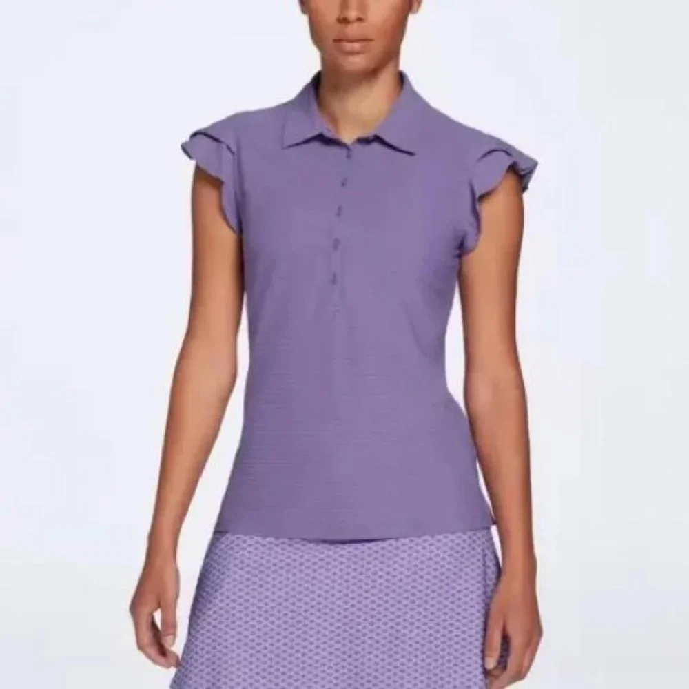 NWT Calia Women's Golf Flutter Sleeve Polo - Picture 1 of 4